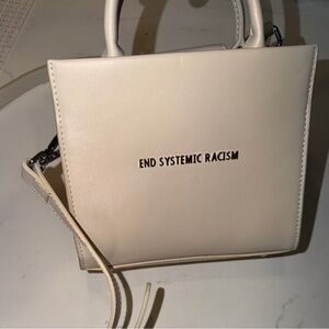 Brandon Blackwood Cream Mini Bag with Statement